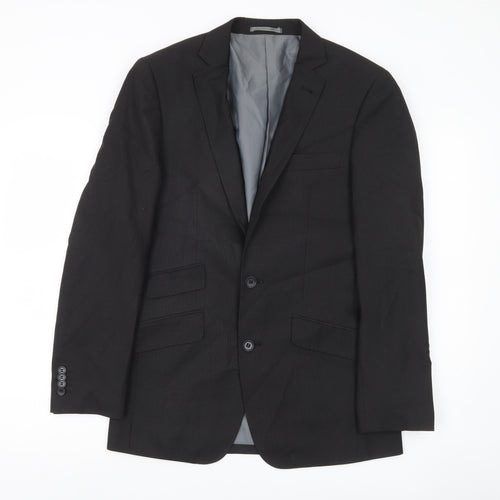 George Men’s Grey 36R Regular Fit Two-Button Suit Jacket