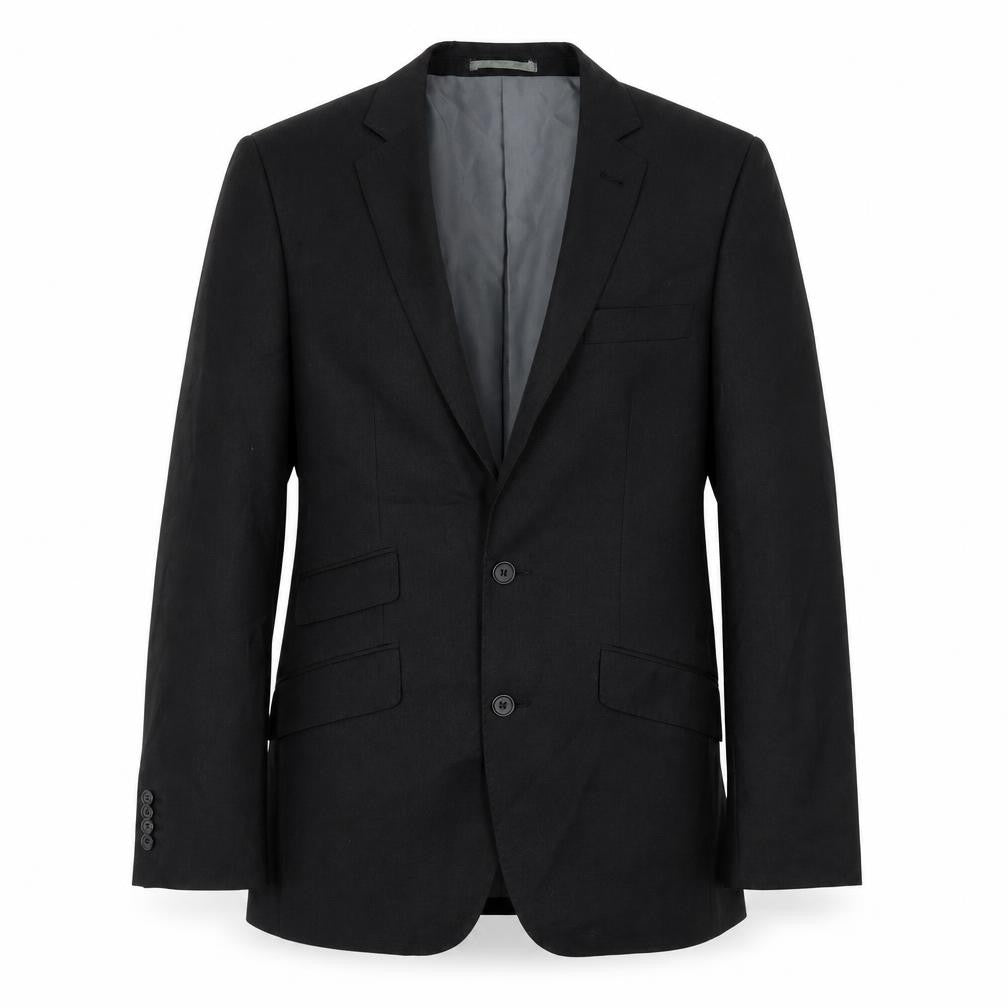 Front view of George Men’s Grey 36R Regular Fit Two-Button Suit Jacket