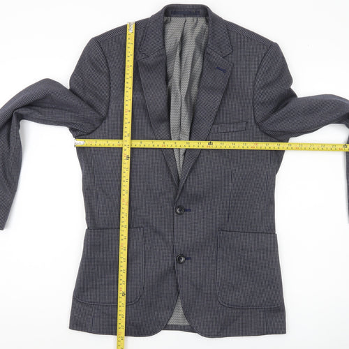 Burton Menswear Men’s Blue Check Blazer Jacket 36R Regular Fit