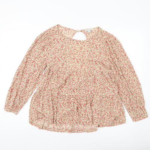 American Eagle Womens Multicoloured Floral Tunic Blouse XXS Viscose