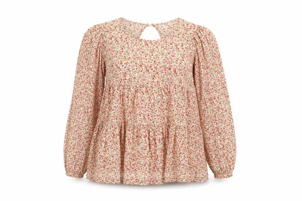 Front view of American Eagle women’s multicoloured floral tunic blouse xxs viscose