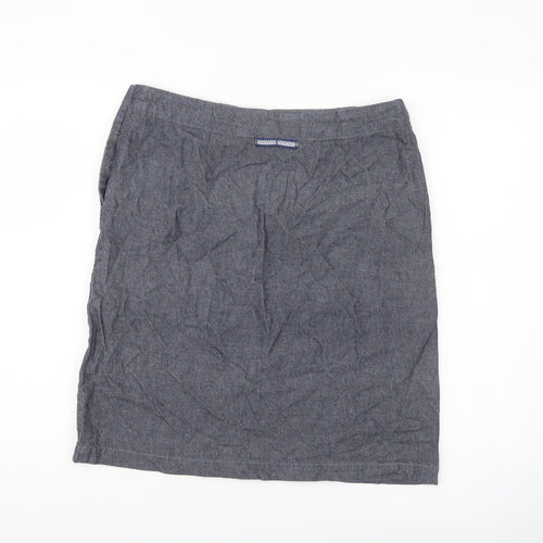 Nomads Women’s Grey Cotton Straight Pencil Skirt Size 12