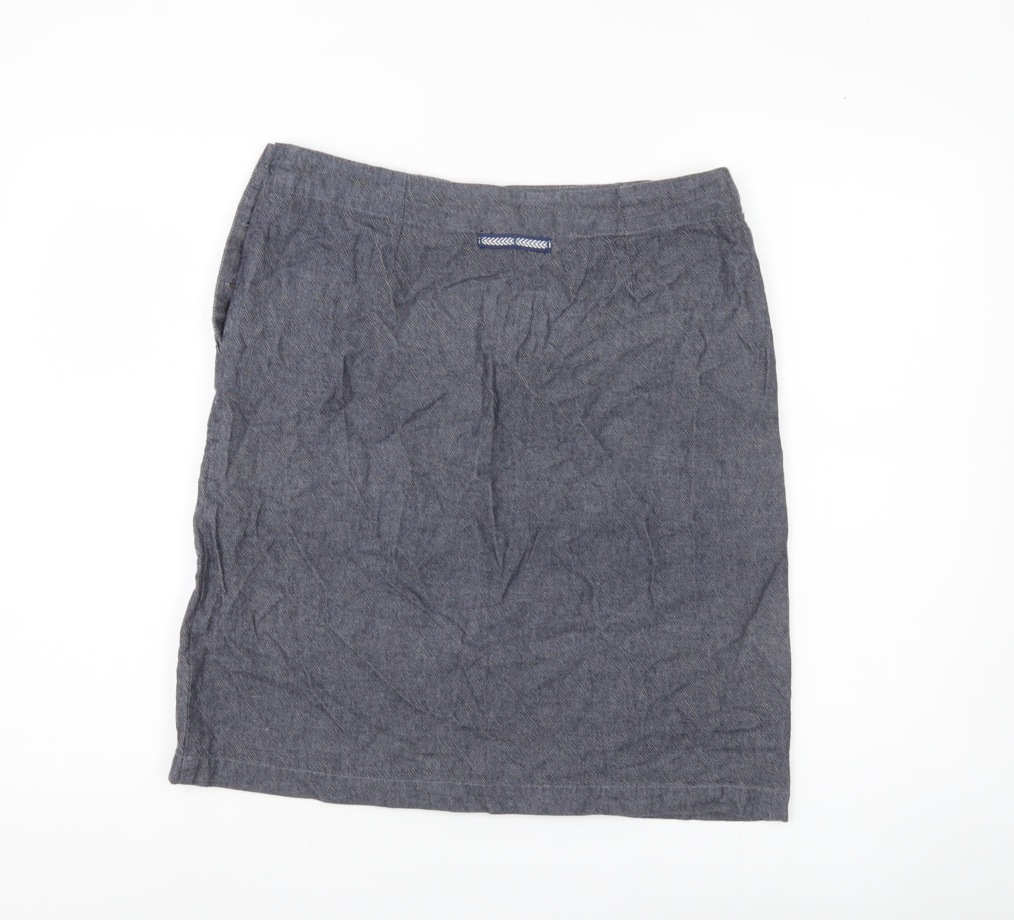 Nomads Women’s Grey Cotton Straight Pencil Skirt Size 12