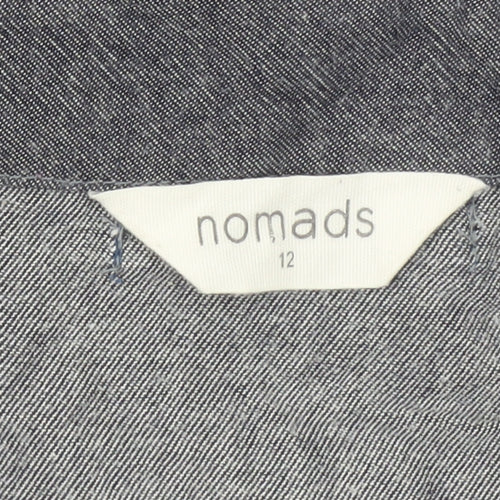 Nomads Women’s Grey Cotton Straight Pencil Skirt Size 12