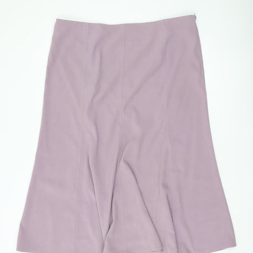 Bonmarché Women’s Purple Flare Knee Length Skirt Size 18