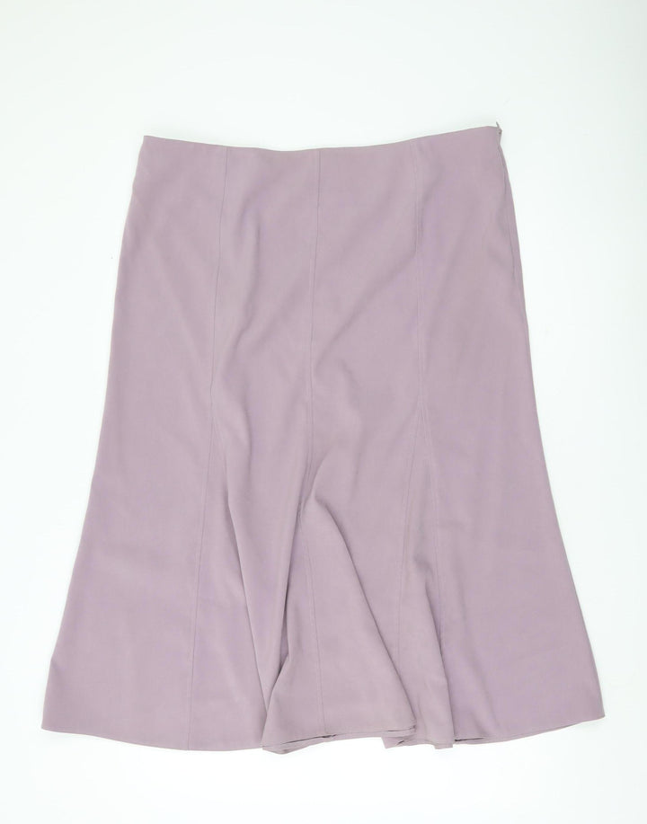 Bonmarché Women’s Purple Flare Knee Length Skirt Size 18