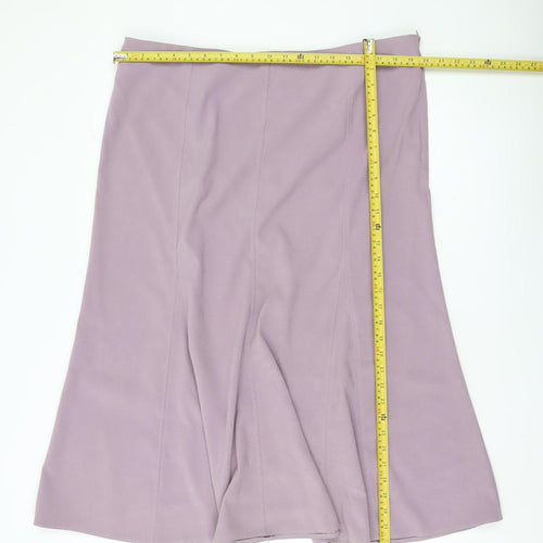 Bonmarché Women’s Purple Flare Knee Length Skirt Size 18