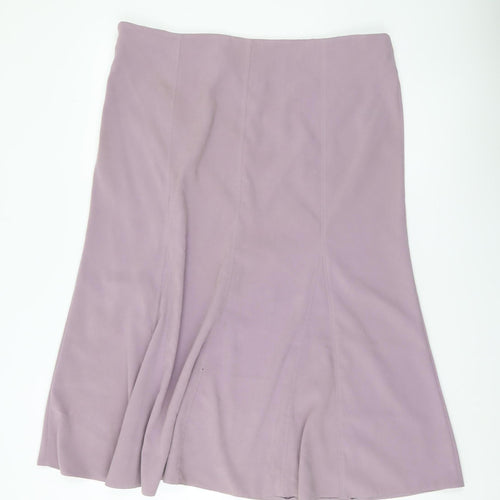 Bonmarché Women’s Purple Flare Knee Length Skirt Size 18