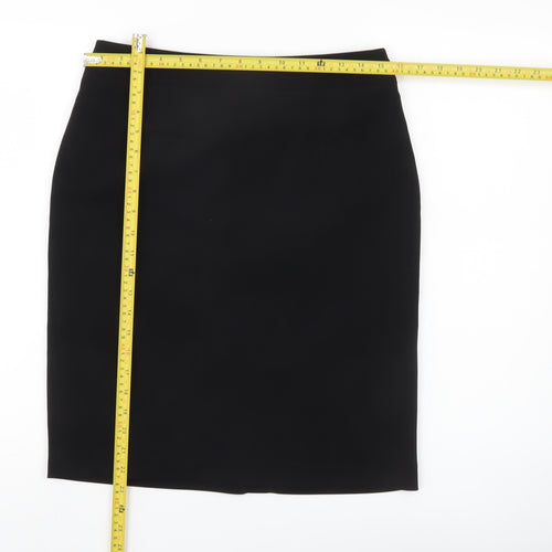 Amaranto Womens Black Size 10 Pencil Knee Length Skirt Workwear