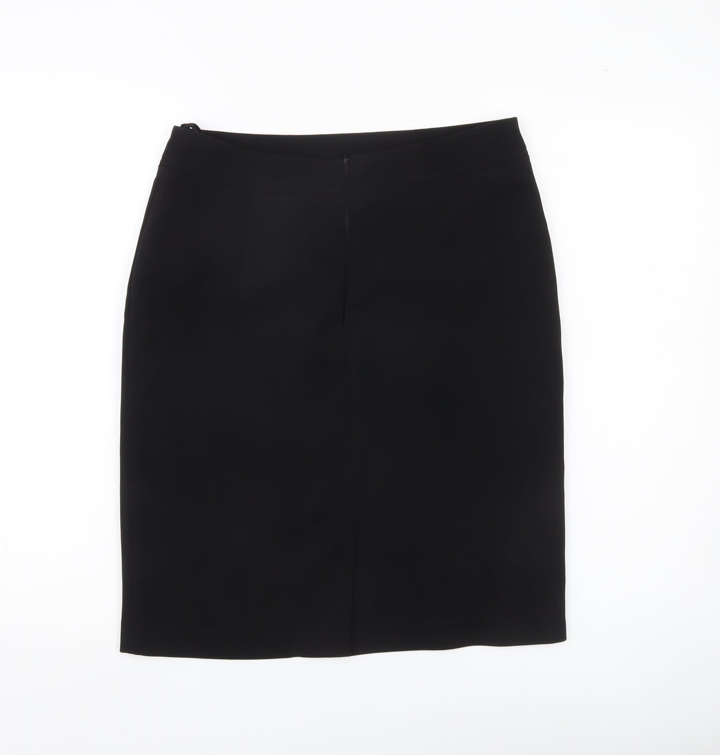 Amaranto Womens Black Size 10 Pencil Knee Length Skirt Workwear