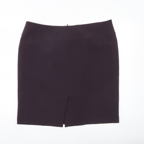 Louben Women Purple Size 16 Knee Length Pencil Skirt Workwear