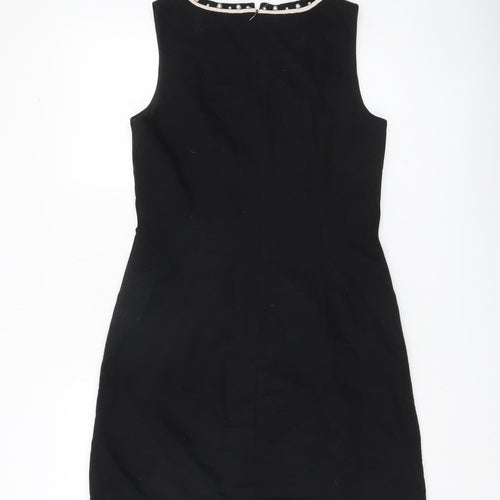 Monsoon Women’s Black Beaded Shift Dress Size 10 Party Cocktail