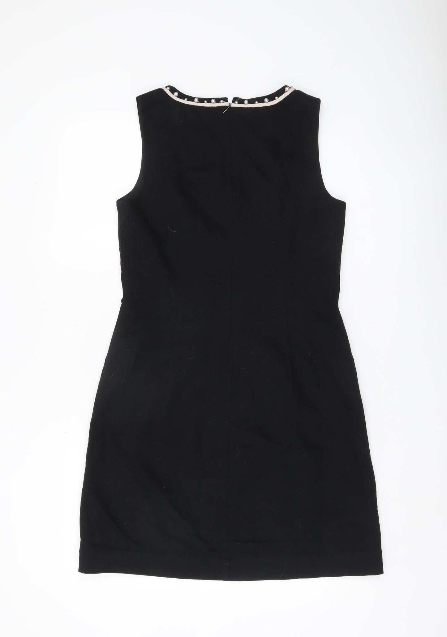 Monsoon Women’s Black Beaded Shift Dress Size 10 Party Cocktail