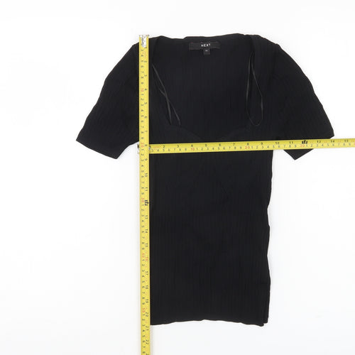 Next Women’s Black XS Slim Fit Sweetheart Knit Top