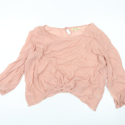 Next Women’s Pink Viscose Blouse Size 14 Long Sleeve Tunic