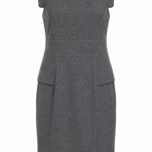 French Connection Women’s Grey Wool Blend Sheath Dress Size 12
