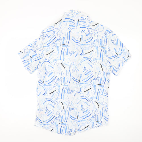 Topman Men's Multicoloured Graphic Print Viscose Shirt M 38-40"