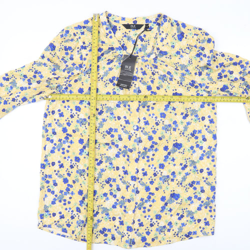 Isle Collection Womens Multicoloured Floral Blouse Size 12