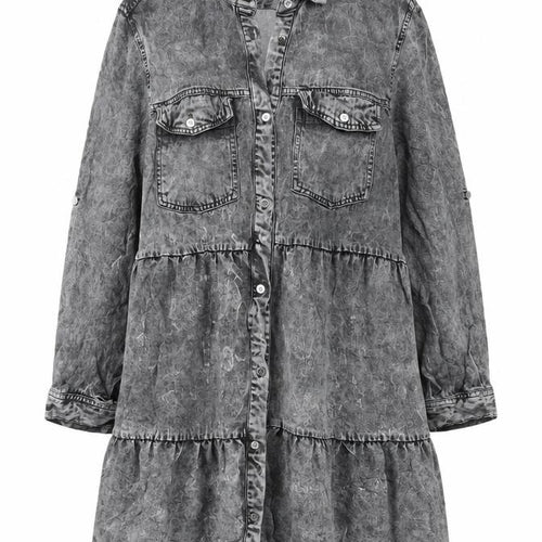 Velvet Heart Women’s Grey Shirt Dress M Lyocell Rayon Casual Travel