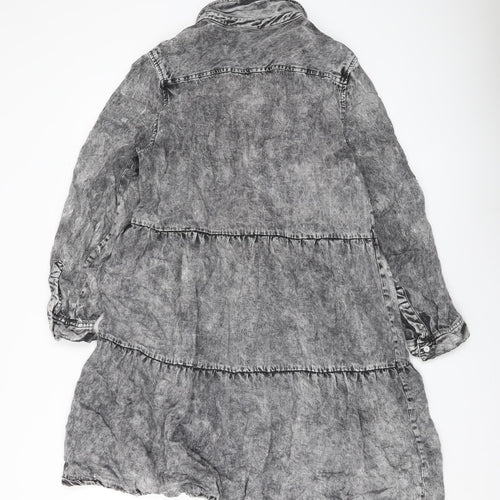 Velvet Heart Women’s Grey Shirt Dress M Lyocell Rayon Casual Travel