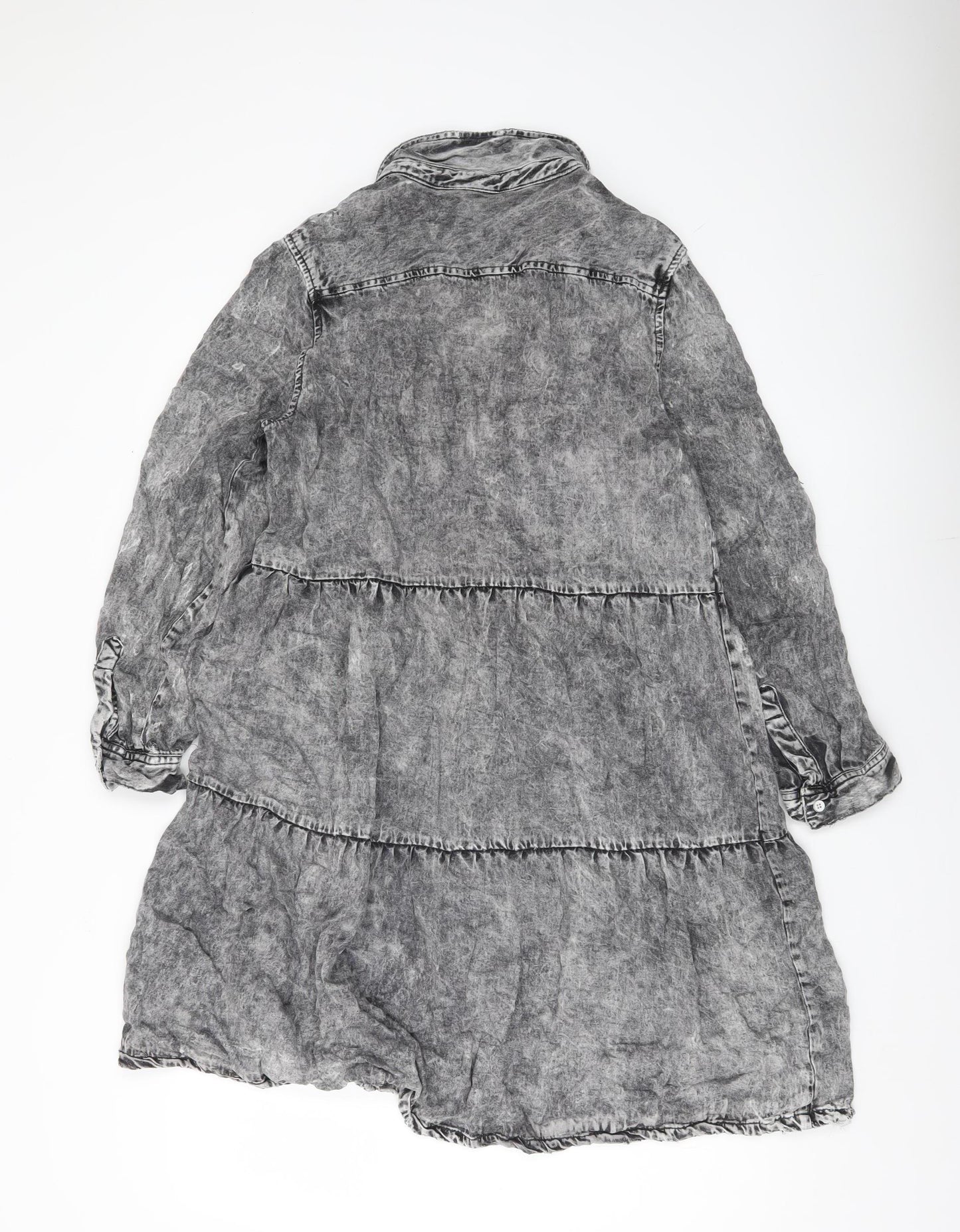 Velvet Heart Women’s Grey Shirt Dress M Lyocell Rayon Casual Travel