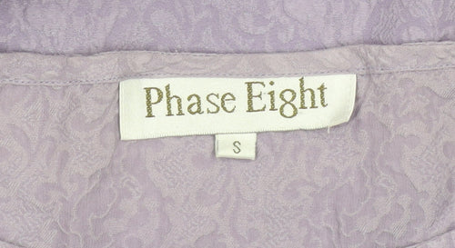 Phase Eight Women’s Purple Silk Tunic Blouse Long Sleeve S