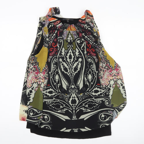 Next Womens Multicoloured Blouse Size 10 Sleeveless Tunic Top