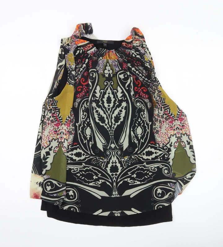 Next Womens Multicoloured Blouse Size 10 Sleeveless Tunic Top