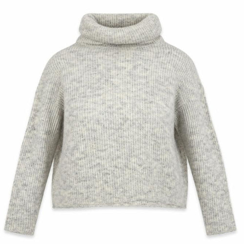 New Look Petite Women’s Grey Cold Shoulder Roll Neck Jumper Size 10