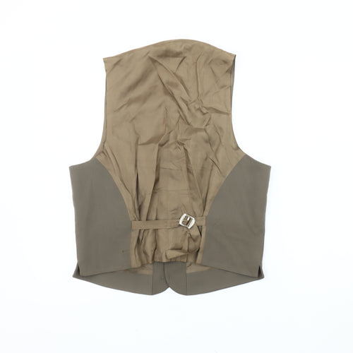 A W Trench Men's Brown Wool Waistcoat Size M Classic Formal