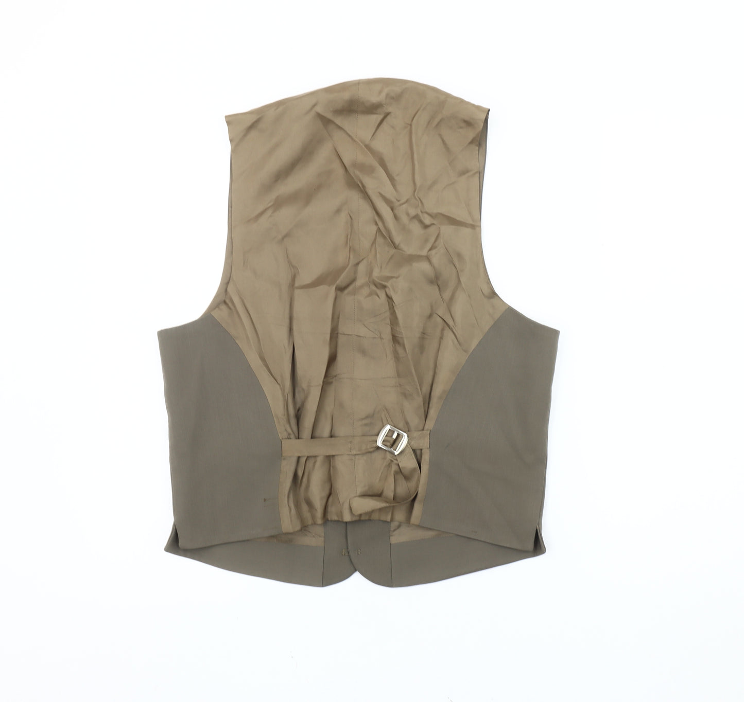 A W Trench Men's Brown Wool Waistcoat Size M Classic Formal