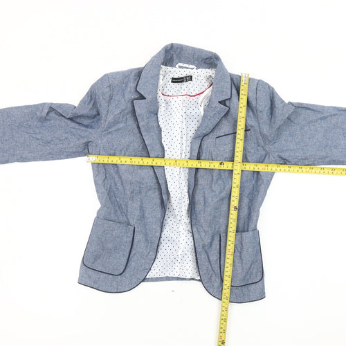 Atmosphere Women’s Blue Chambray Blazer Size 6 UK Single Breasted