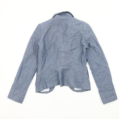 Atmosphere Women’s Blue Chambray Blazer Size 6 UK Single Breasted