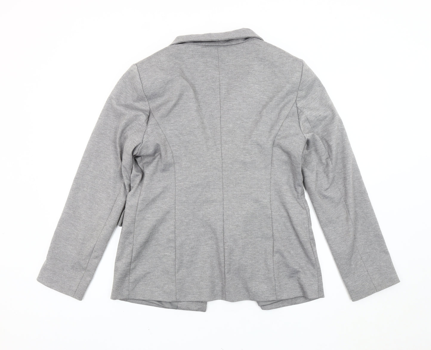 Primark Women’s Grey Blazer UK 14 Regular Fit Single Breasted