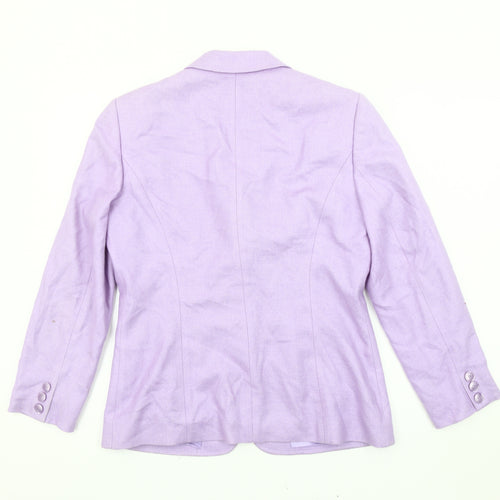 Basler Black Label Women’s Purple Blazer Size 12 Tailored Jacket