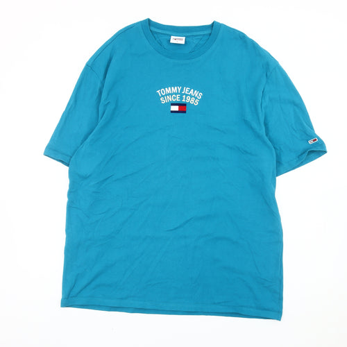 Tommy Hilfiger Men’s Blue M Regular Fit Logo T-Shirt