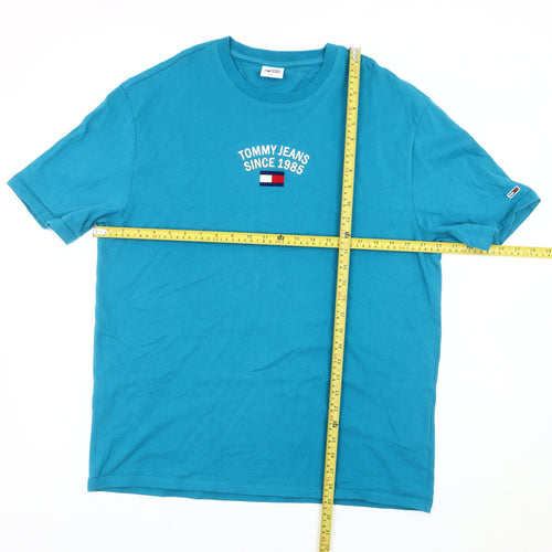 Tommy Hilfiger Men’s Blue M Regular Fit Logo T-Shirt
