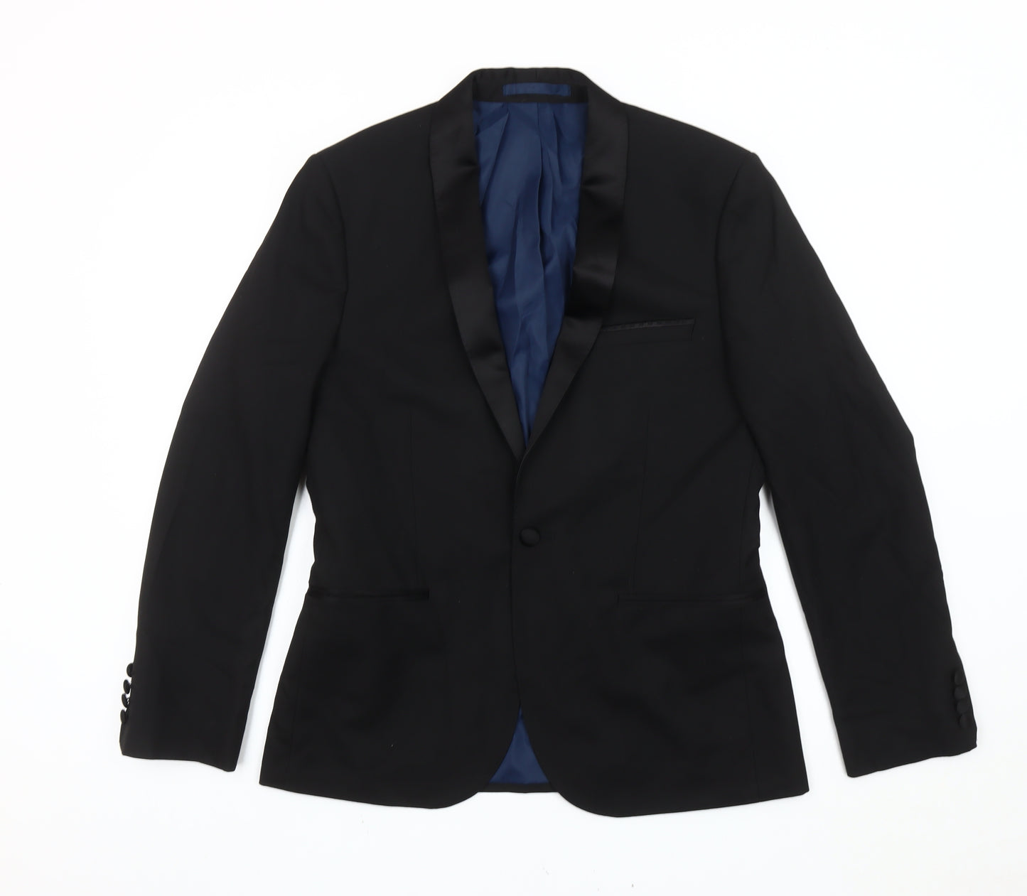 Marks and Spencer Men’s Black 38 Short Shawl Lapel Suit Jacket