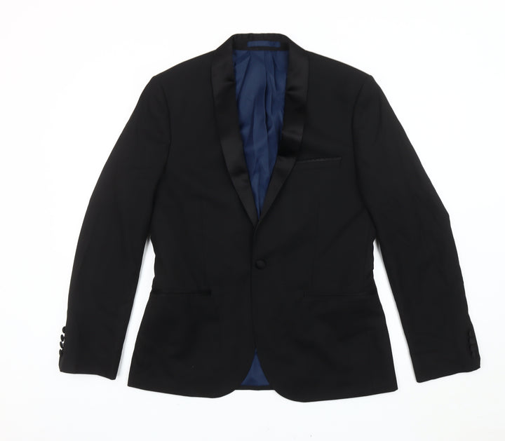 Marks and Spencer Men’s Black 38 Short Shawl Lapel Suit Jacket