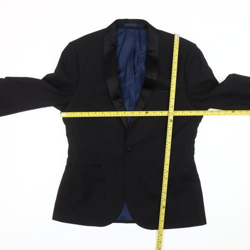 Marks and Spencer Men’s Black 38 Short Shawl Lapel Suit Jacket