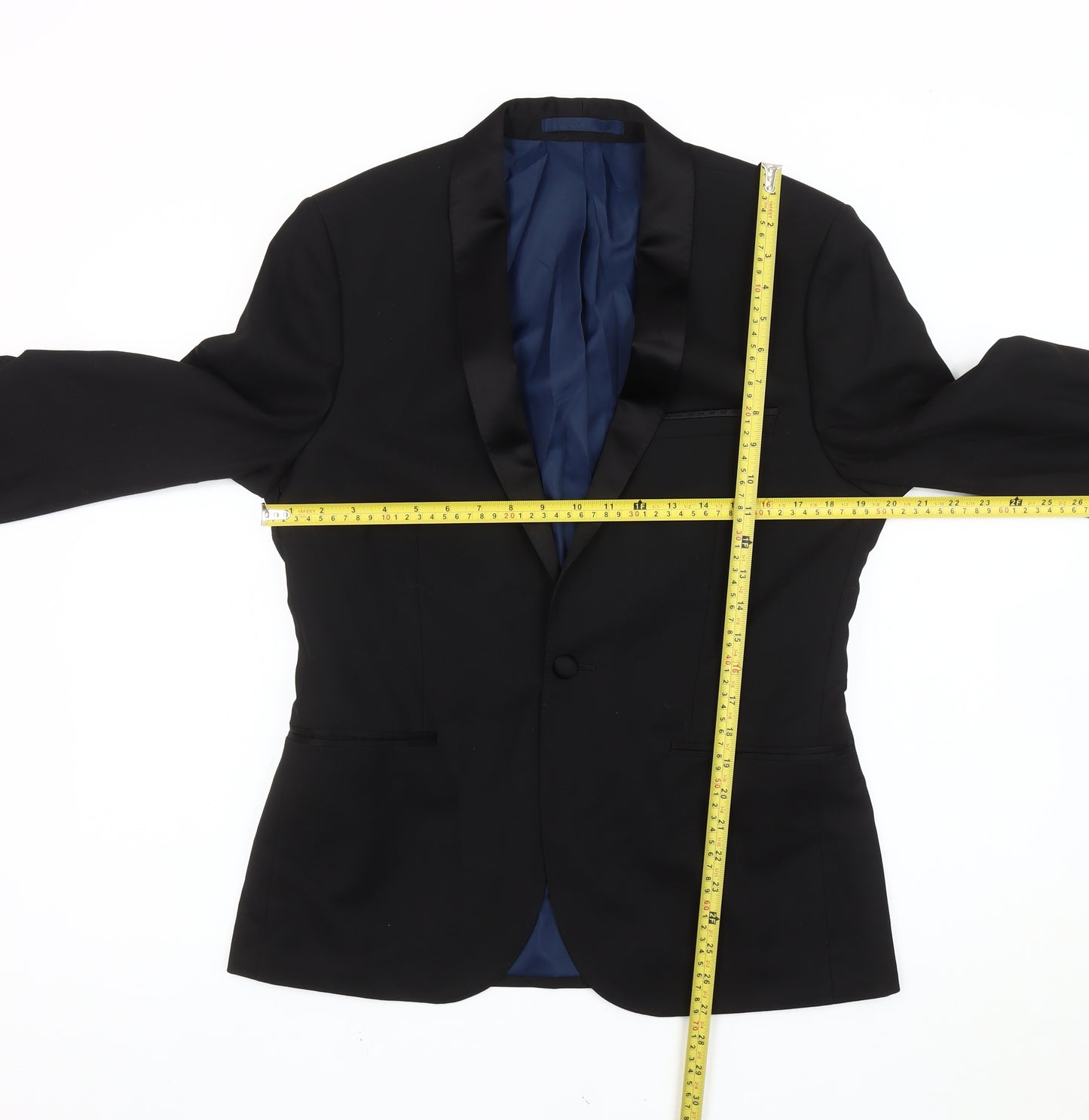 Marks and Spencer Men’s Black 38 Short Shawl Lapel Suit Jacket