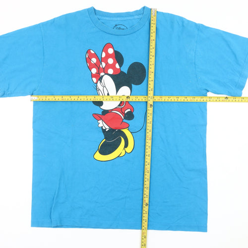 Disney Teens Blue Minnie Mouse Graphic T-Shirt Size 12 Cotton