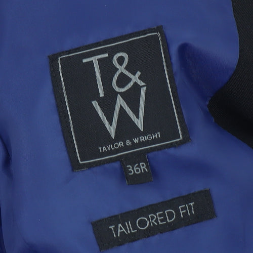 Taylor & Wright Men's Black 36R Slim Fit Blazer Jacket