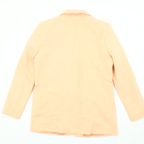 Primark Women Orange Blazer Jacket Size M UK 12-14 Single Breasted
