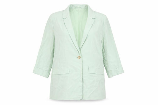 Front view of George Women’s Green Blazer Jacket, size UK 6, Regular Single-Breasted