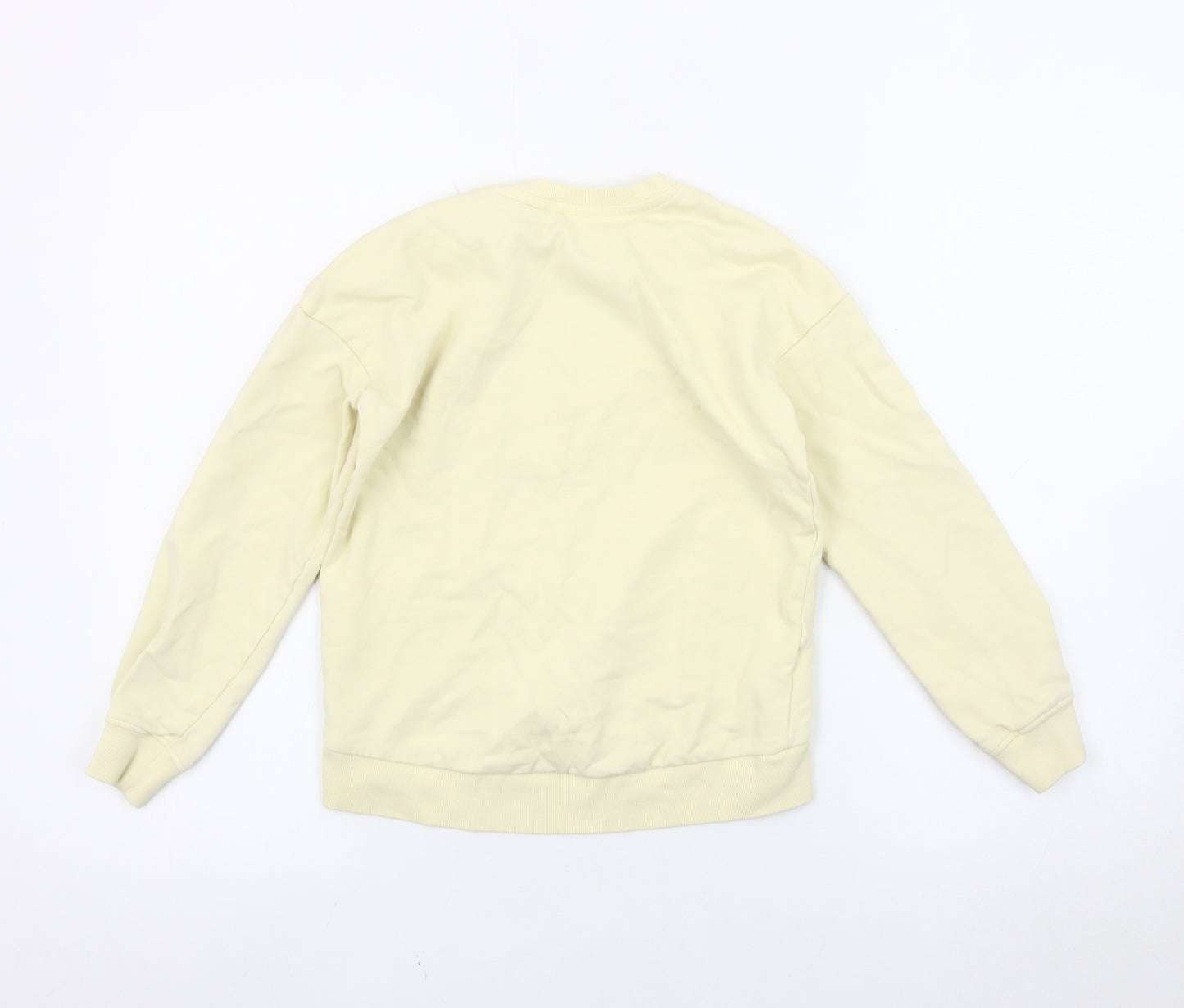 MNG Girls Beige Sunflower Sweatshirt 9-10Y Crew Neck Graphic Print
