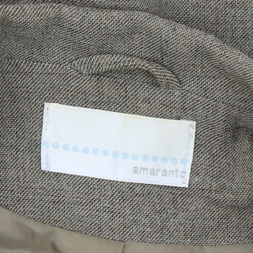 Amaranto Womens Beige Size 12 Blazer Jacket Formal Workwear