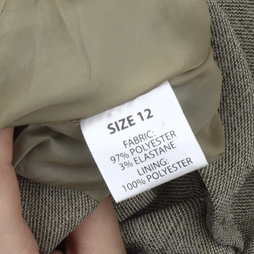 Amaranto Womens Beige Size 12 Blazer Jacket Formal Workwear