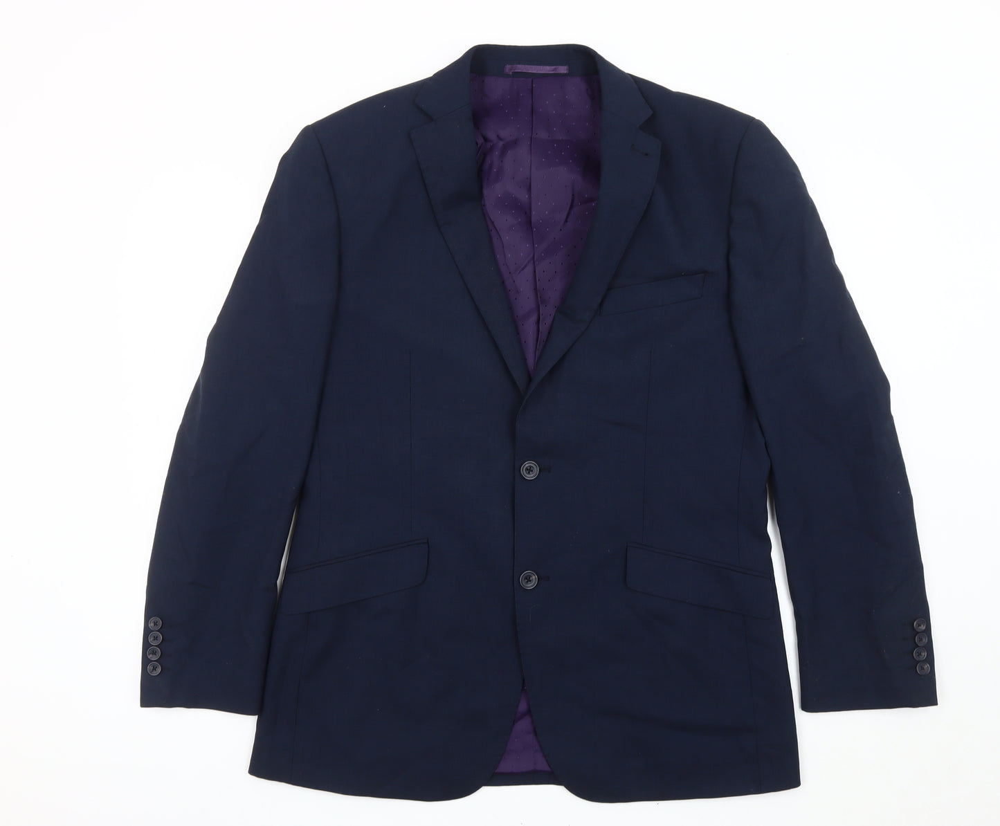 Charlie Allen for George Men's Navy Blue 40R Wool Blend Blazer