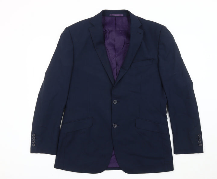 Charlie Allen for George Men's Navy Blue 40R Wool Blend Blazer